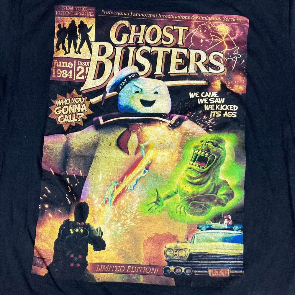 Vintage Ghost Busters Slimer Limited Edition Black T-Shirt